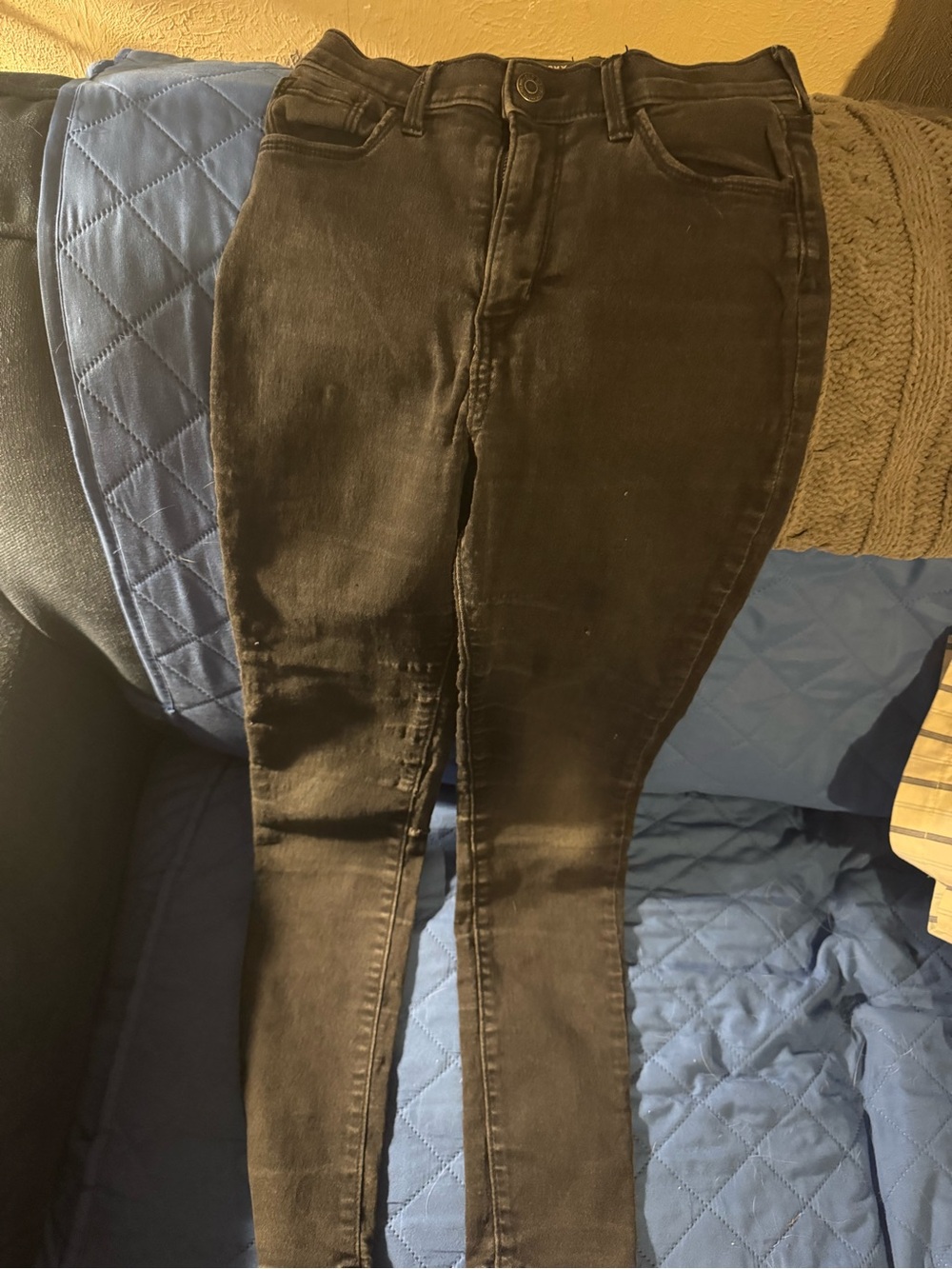 Black Color Kid’s Size 14.- Extra High-Rise Skinny Jeans